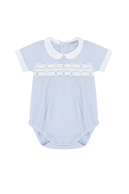 Nellapima Signature Smocked Boys Bubble – Blue