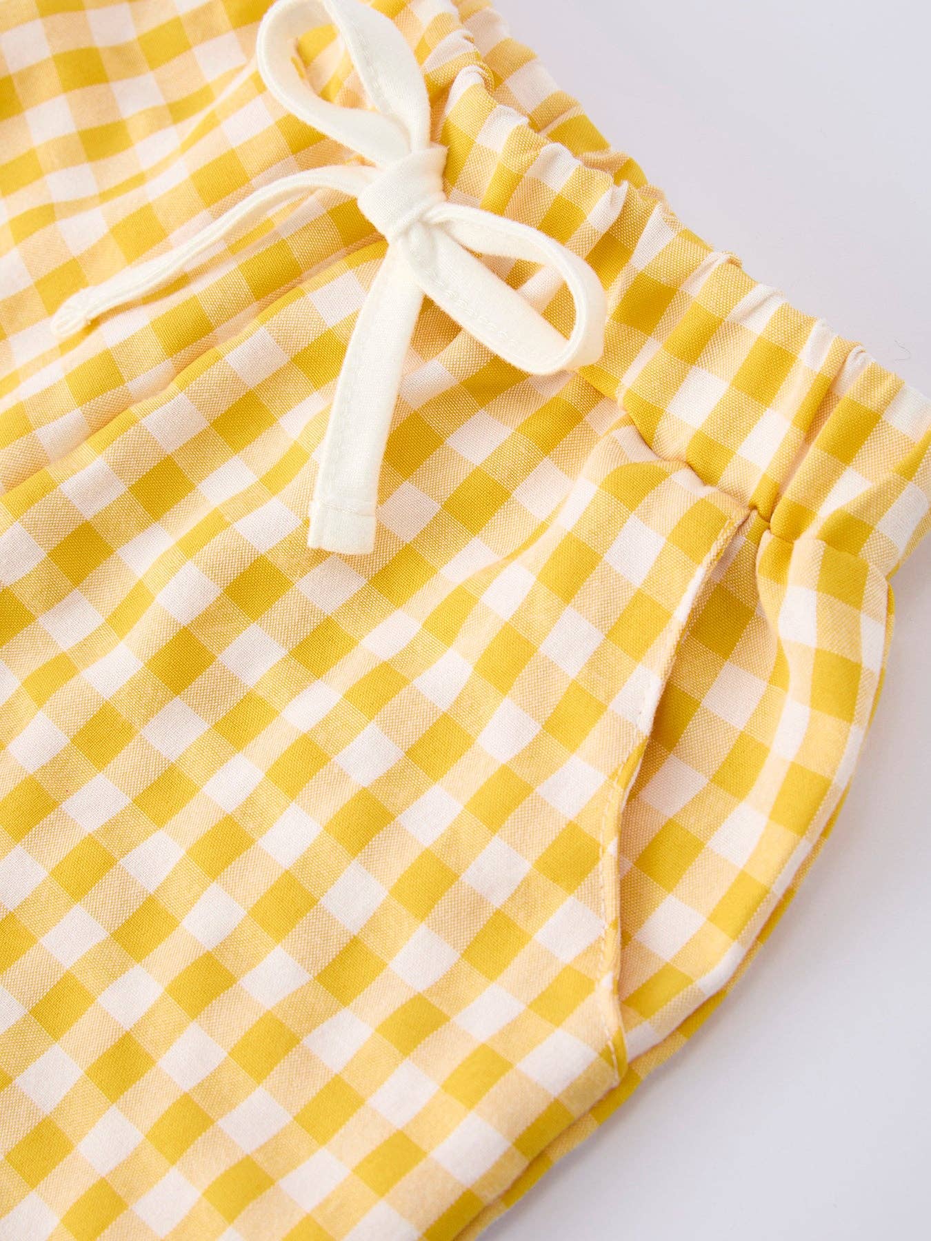 Back to School Crayon Smocked Boys Plaid Shorts Set - Red - SALE
