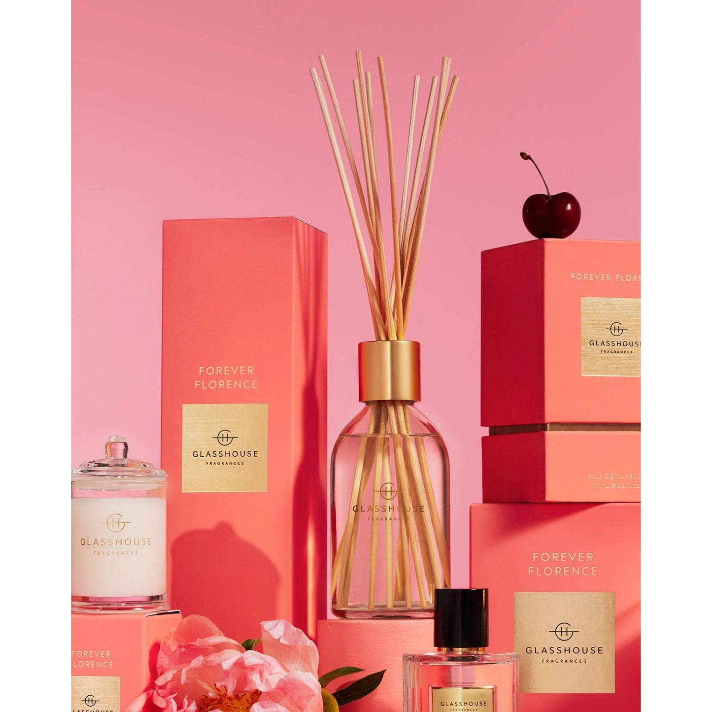 Glasshouse Fragrances - Forever Florence Wild Peonies & Lily - fragrance diffuser
