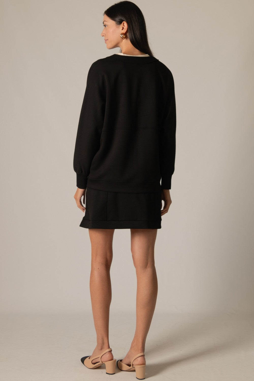 BYC - Butter Modal, Novelty Pearl Button Cardigan 0339 - Black