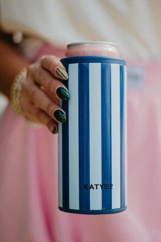 Light Blue and Navy, slim Can Insulator