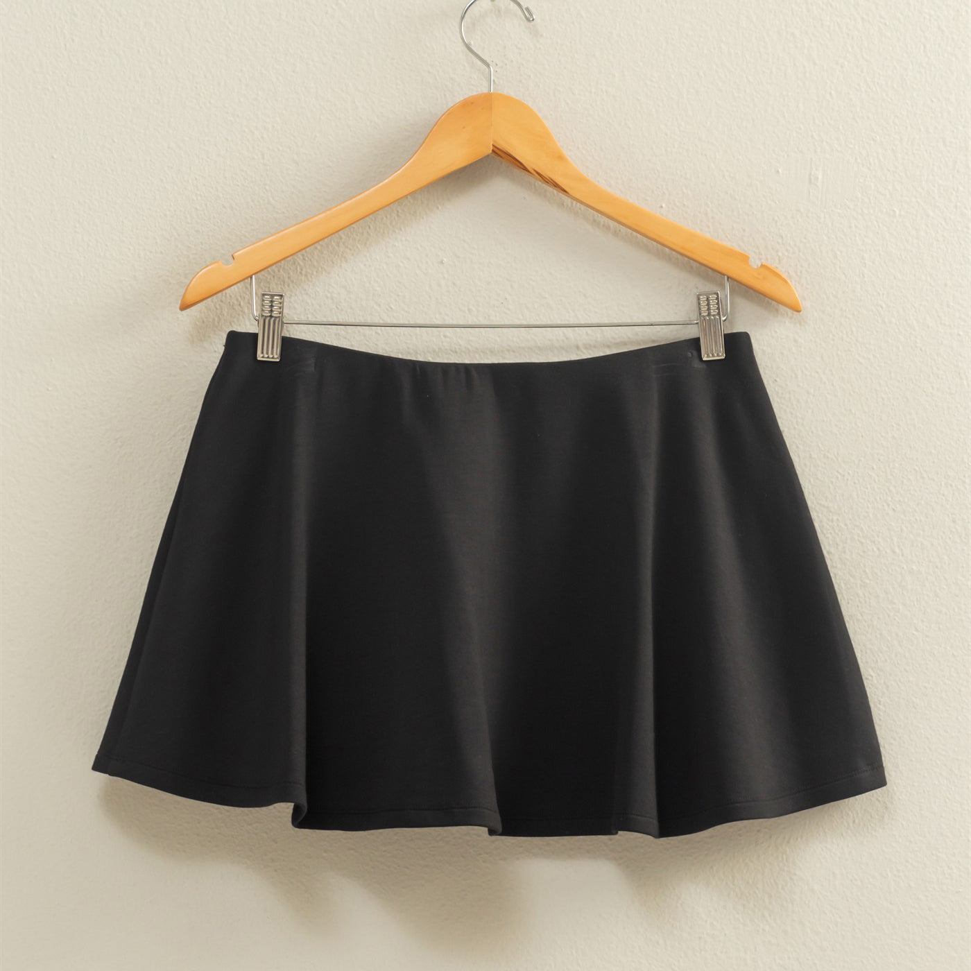 DZ - Scuba, Sporty Look, Mid Waist, Skort 659 - Black