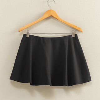 DZ - Scuba, Sporty Look, Mid Waist, Skort 659 - Black