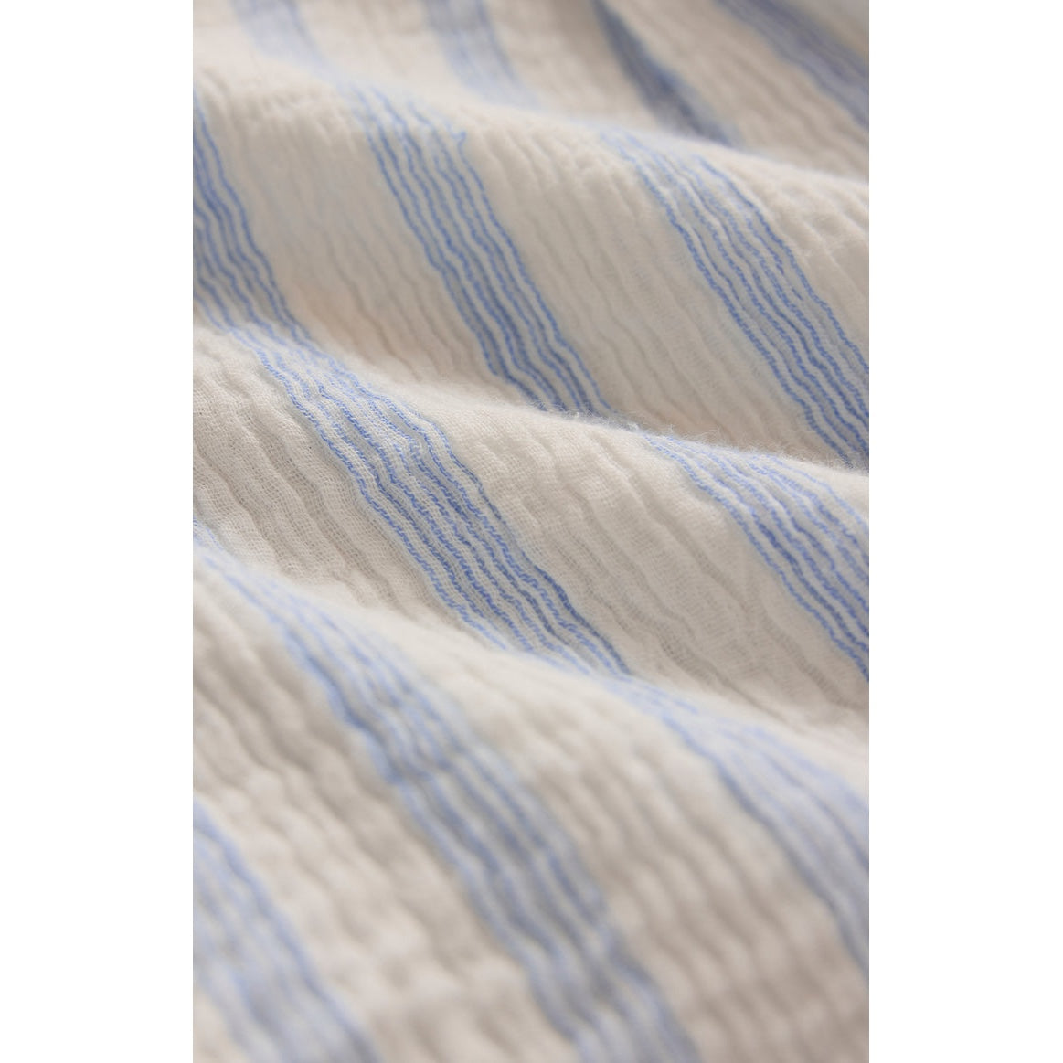 Helena Striped Airy Gauze Button Up – Sea Salt (Pairs with Daylight Shorts)