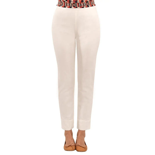 Gretchen Scott - Gripeless Denim Pull On Pants - White - SALE