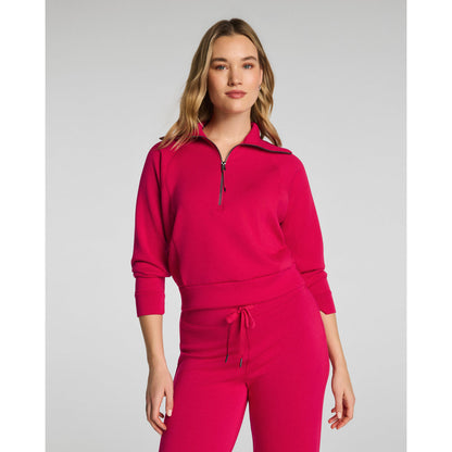 SPANX - SPANX AirEssentials Half Zip Sweatshirt Top 0346 - Fuchsia - SALE