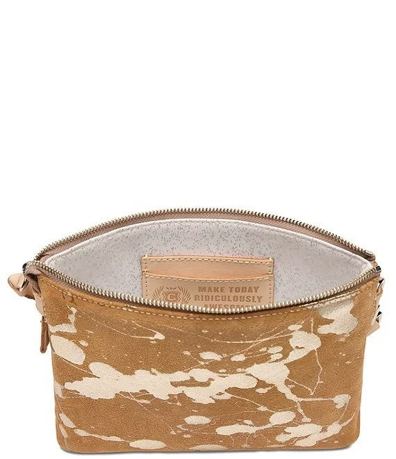 Consuela  - Midtown Metallic Splattered Suede Crossbody Bag - Marlow