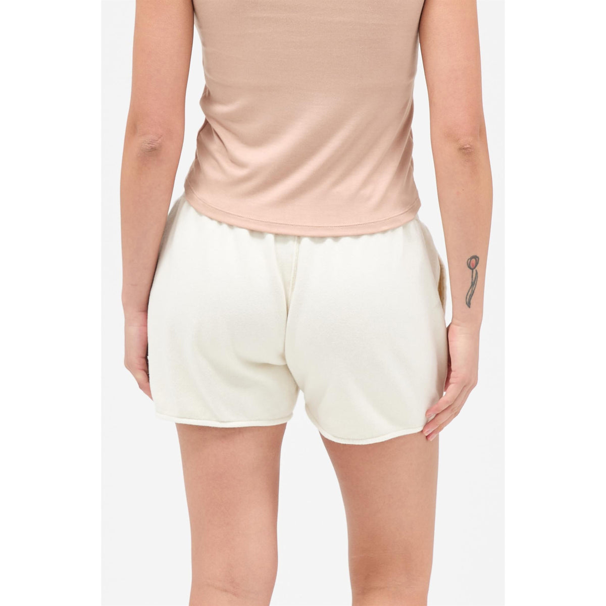 Alpaca Acid Wash Elastic Waist Shorts – Soft Lounge Drawstring Shorts 266