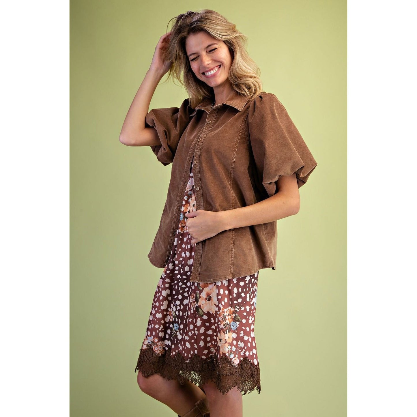 Washed Baby Corduroy Top 0096 – Mocha