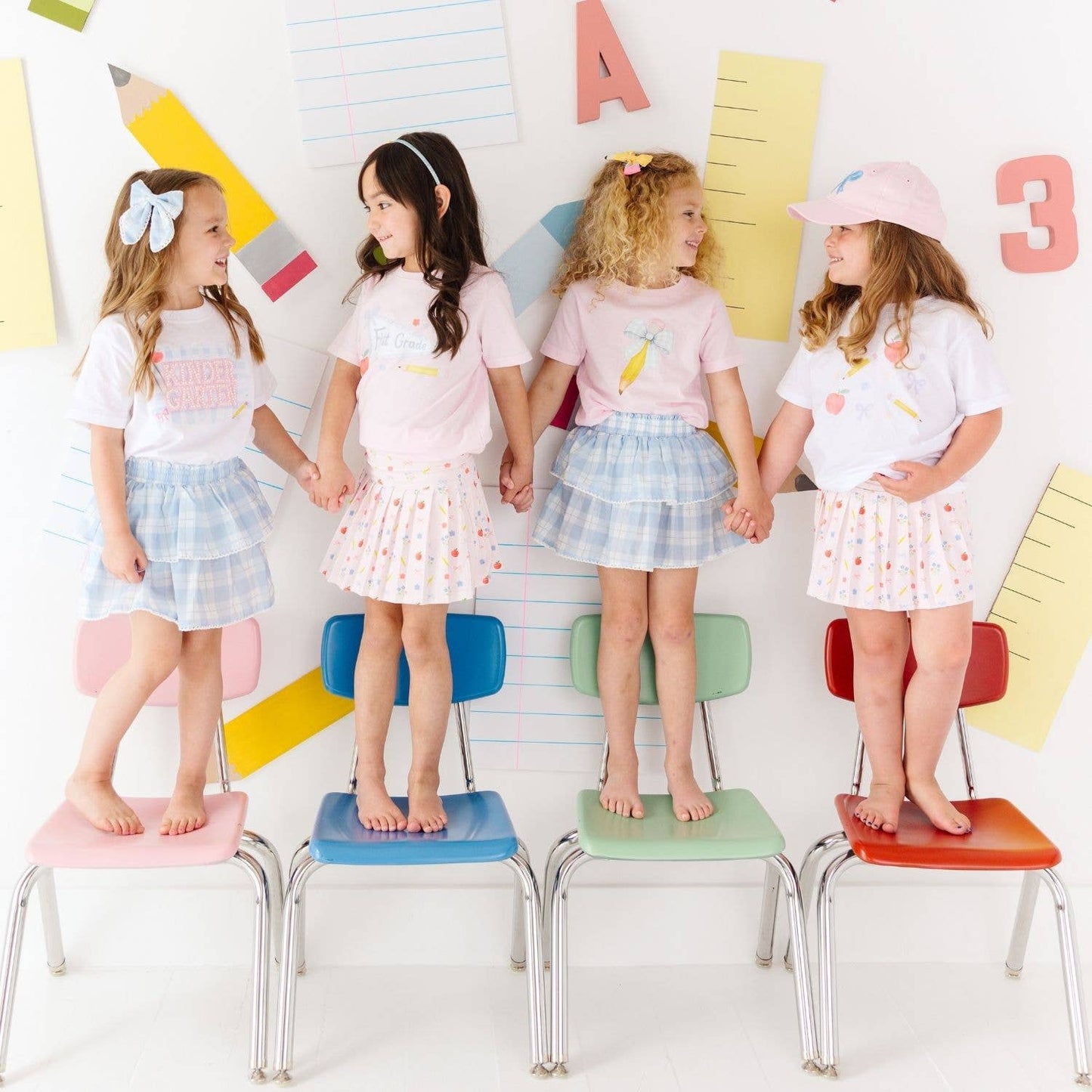 Blue Plaid Skort - Back To School - SALE