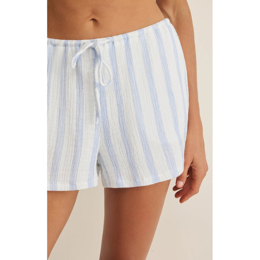 Daylight Striped Airy Gauze Shorts – Sea Salt (Pairs with Helena Shirt)
