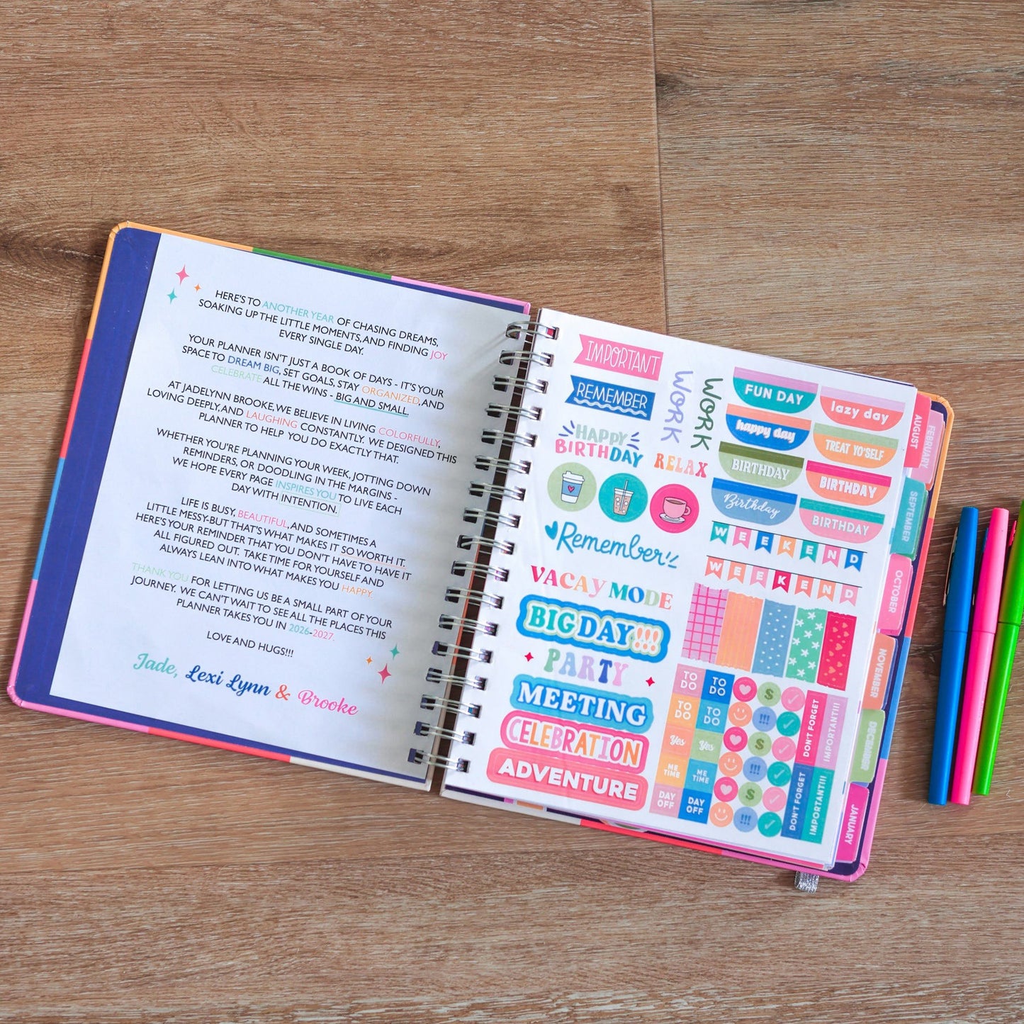 JLB - Planner - Happy Checkered - SALE