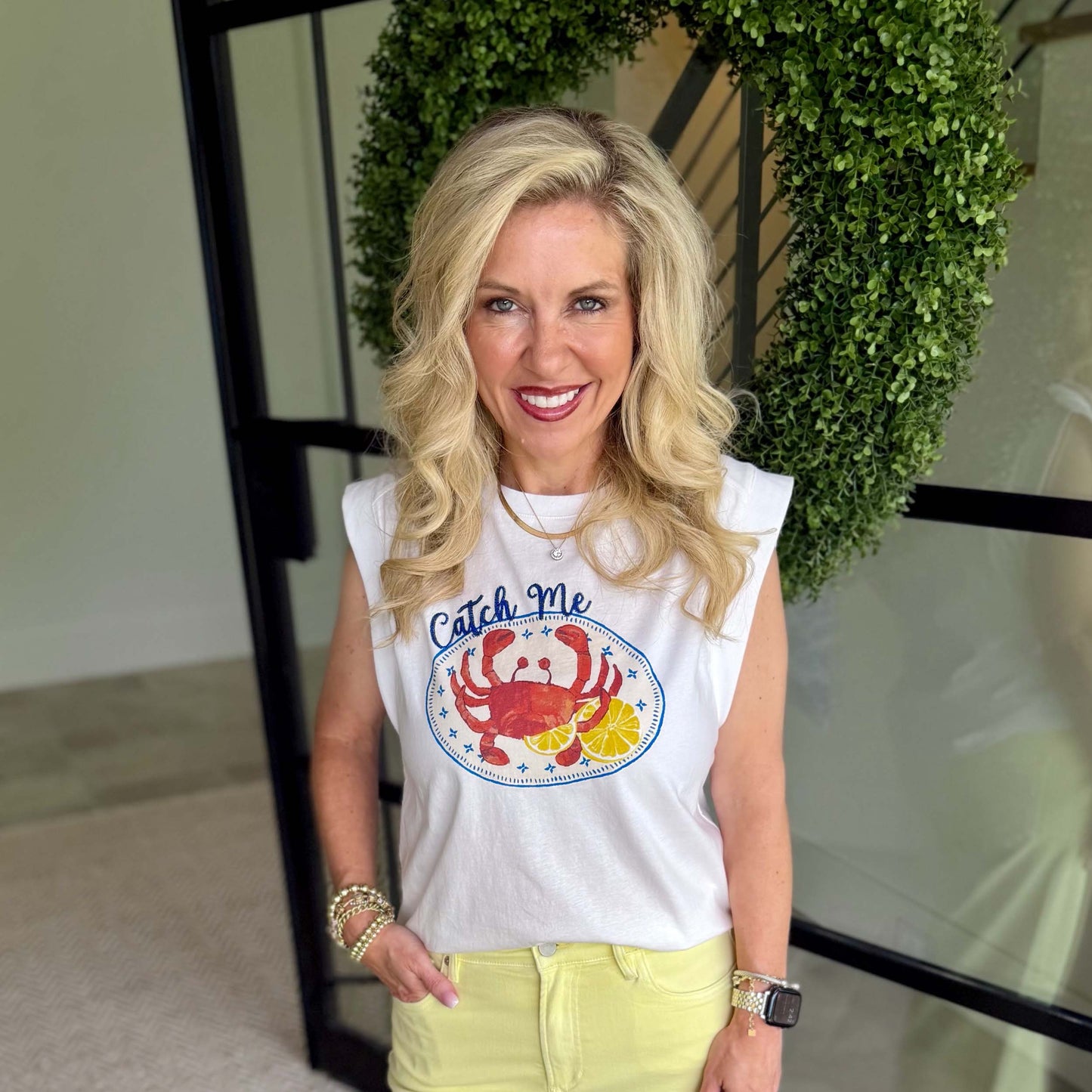 Catch Me Crab Graphic Muscle Tee 6799