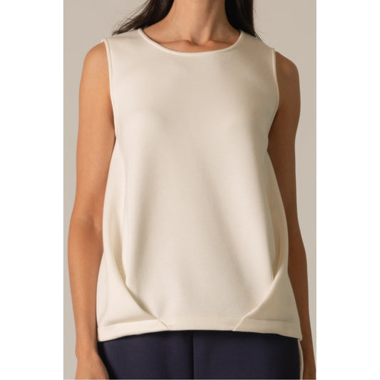 BYC - P. CILL Butter Modal, Sleeveless, Pintuck Detail Top 0773 - Ivory