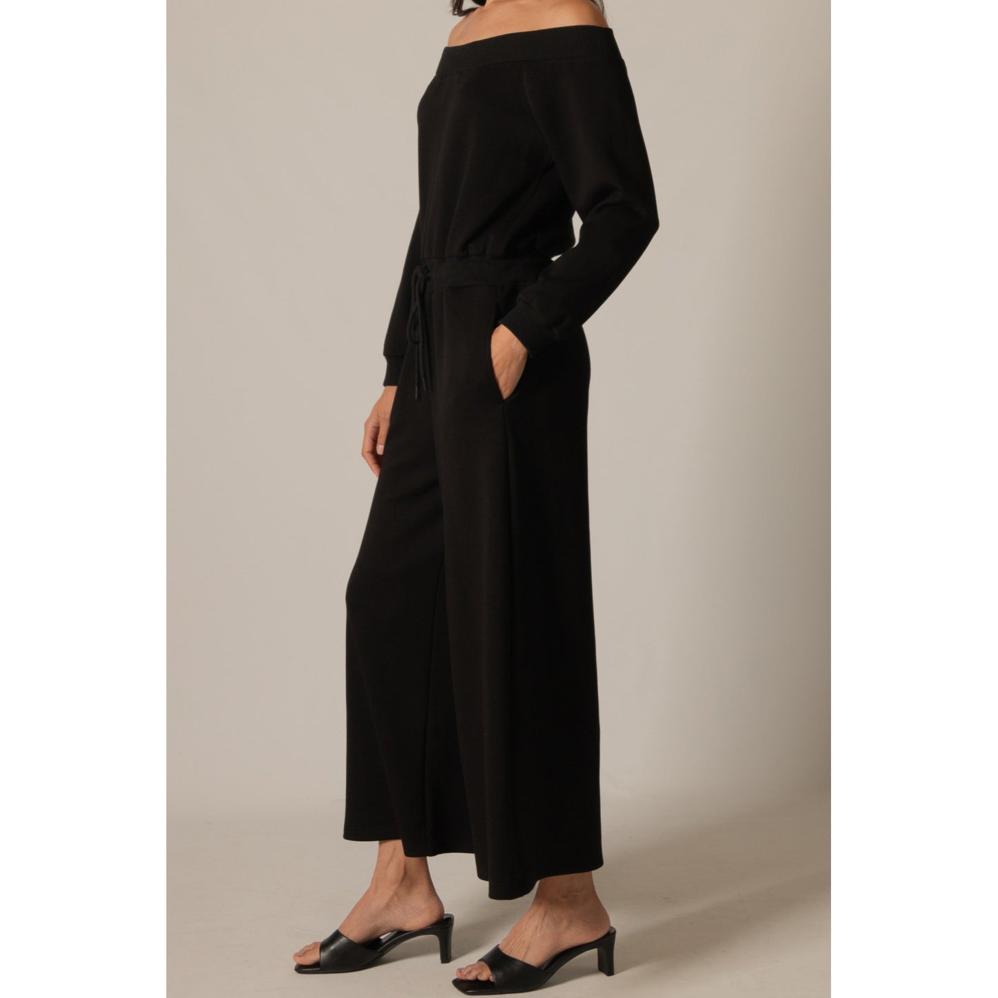 BYC - Butter Modal Ribbed Contrast Jumpsuit 0067 - Black