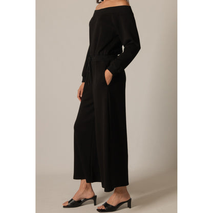BYC - Butter Modal Ribbed Contrast Jumpsuit 0067 - Black