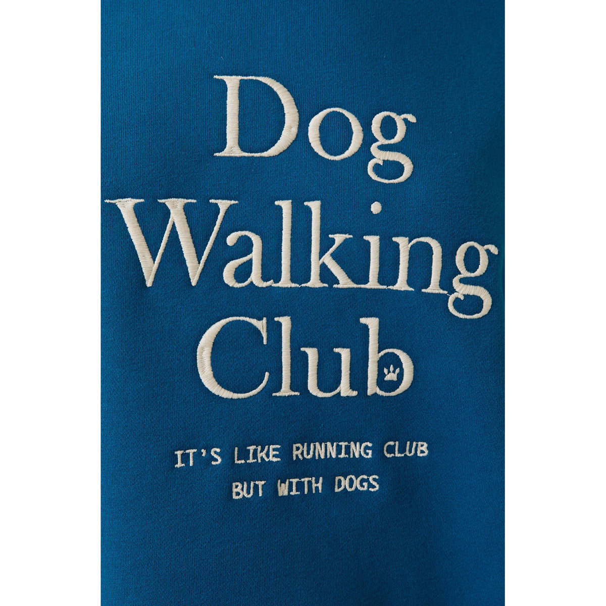 SAB - Crew Neck 'dog Walking Club' Verbiage Sweatshirt 0430 - Blue