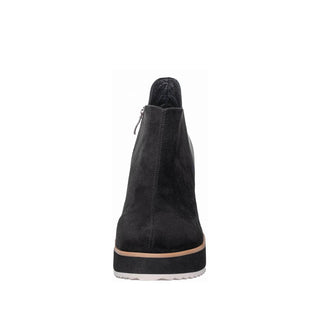 Antelope - Q84 - Imani - Suede Wedge Ankle Booties Elastic Side Panel - Black Suede - SALE