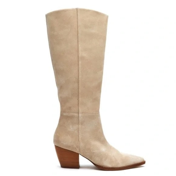 Matisse - Fern, Suede Boot w Heel - Natural..