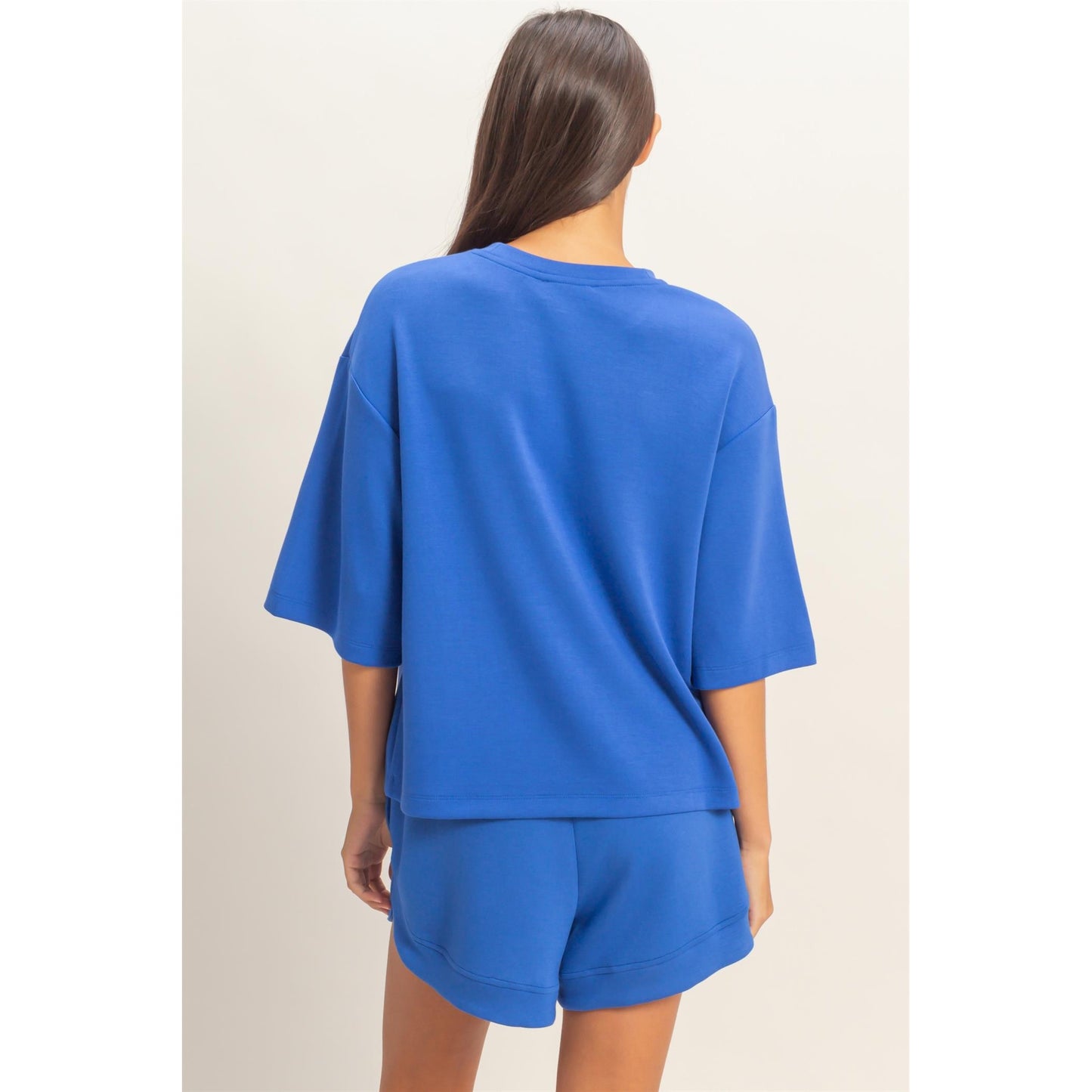 DZ - Scuba Short Sleeve Top & Shorts Set 271/708 - Cobalt Blue