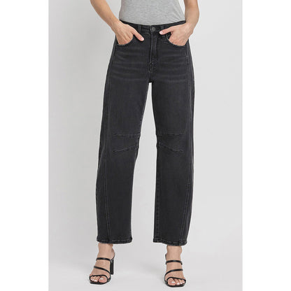 VJ - Relief, Super High Rise, Ankle, Barrel Jeans 5768 - Black