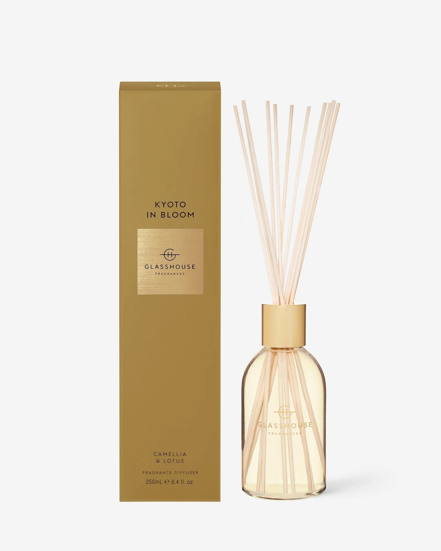 Glasshouse Fragrances - Kyoto in Bloom Candle | Camellia & Lotus - fragrance diffuser