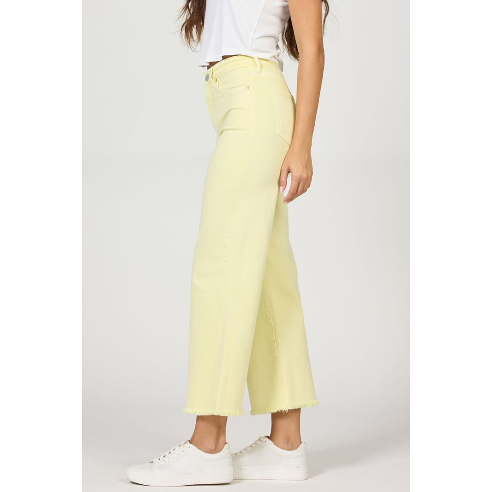 Dear John - High Rise, Cropped, Straight Leg, Raw Hem, Holly Jeans 425 - Wax Yellow