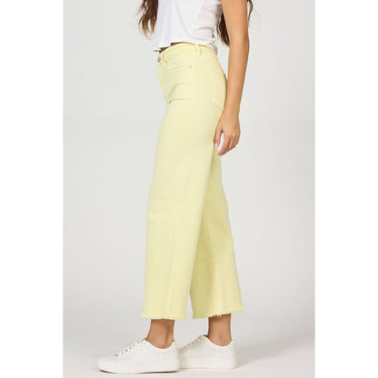 Dear John - High Rise, Cropped, Straight Leg, Raw Hem, Holly Jeans 425 - Wax Yellow