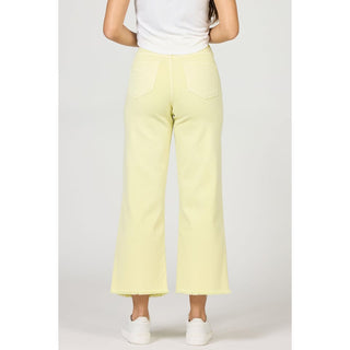 Dear John - High Rise, Cropped, Straight Leg, Raw Hem, Holly Jeans 425 - Wax Yellow - SALE