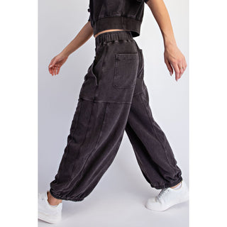 Mineral Washed Cotton Statement Set 0046 - Black