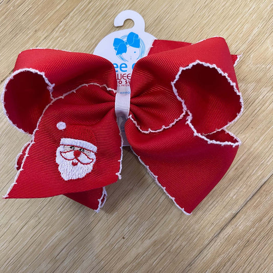 Wee Ones - Santa Bow - Red
