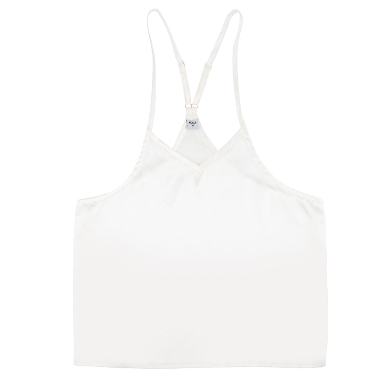 Bella -  Cami + Velvet Ruffled Short 0675 - White