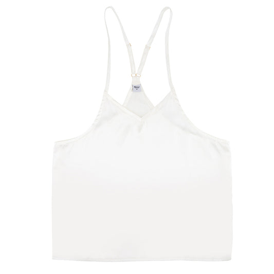 Bella -  Cami + Velvet Ruffled Short 0675 - White