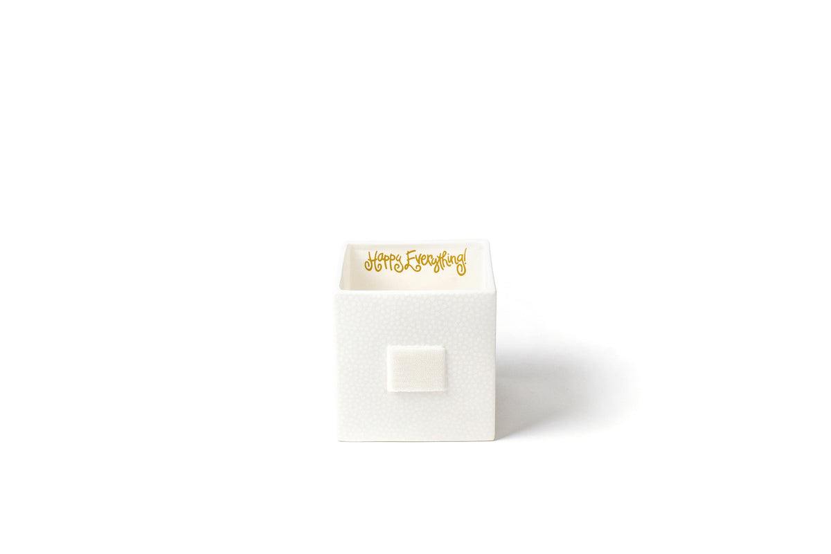 COTON COLORS - Mini Nesting Cube, Small - White Small Dot