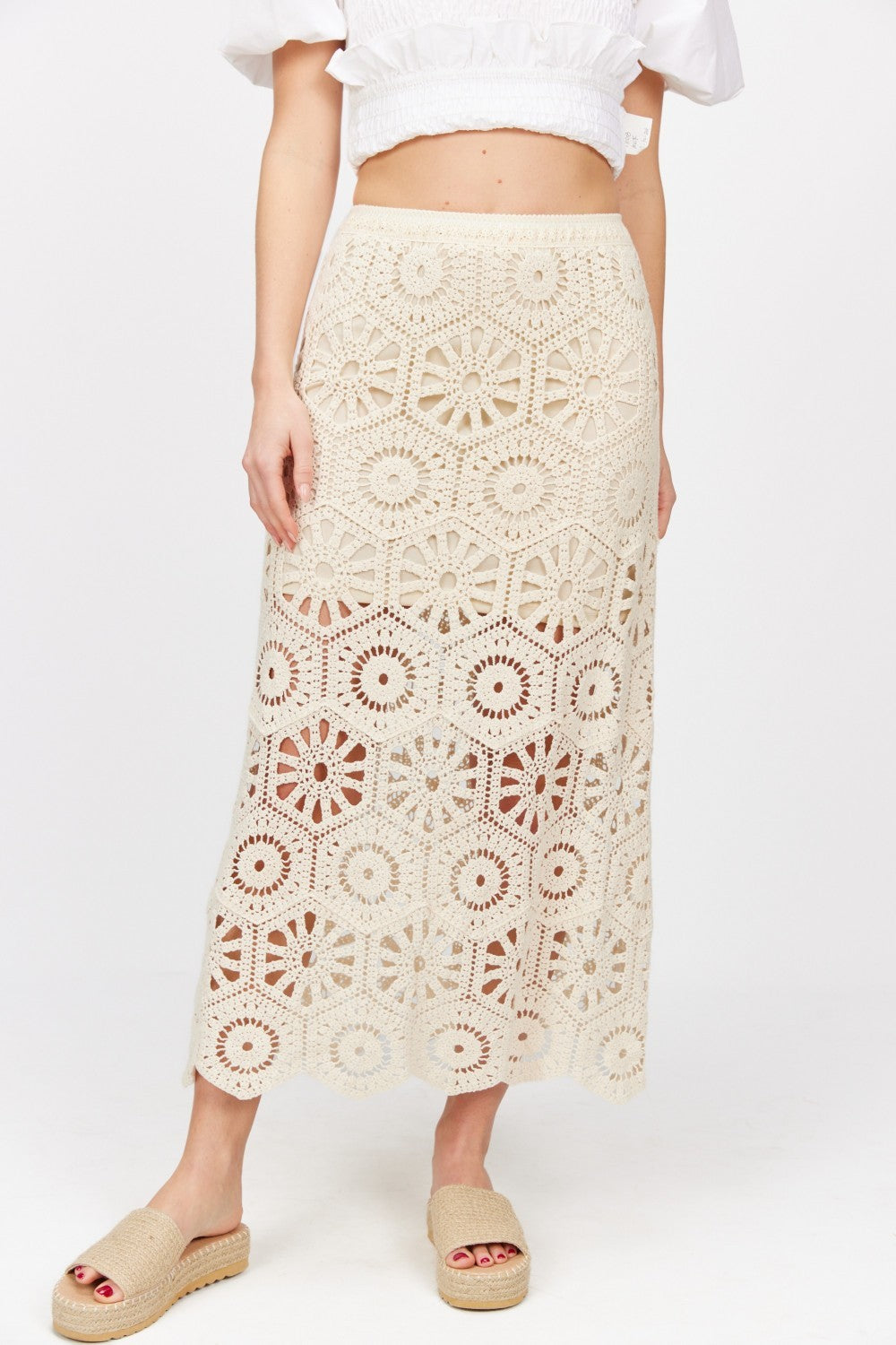 Natura, Crochet Maxi Skirt 0053