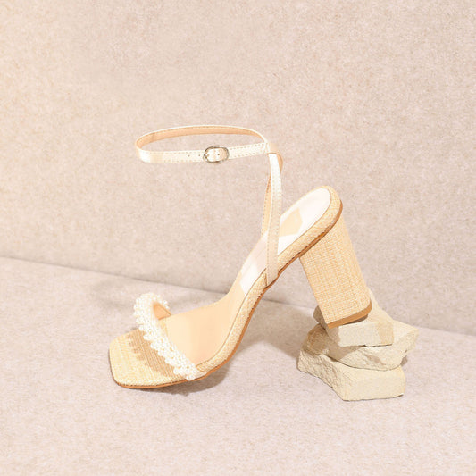 Mi.iM,  Zalima Pearl Heels - Off White