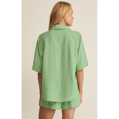 Z-Supply - Expedition Linen Button Up Top - Pistachio