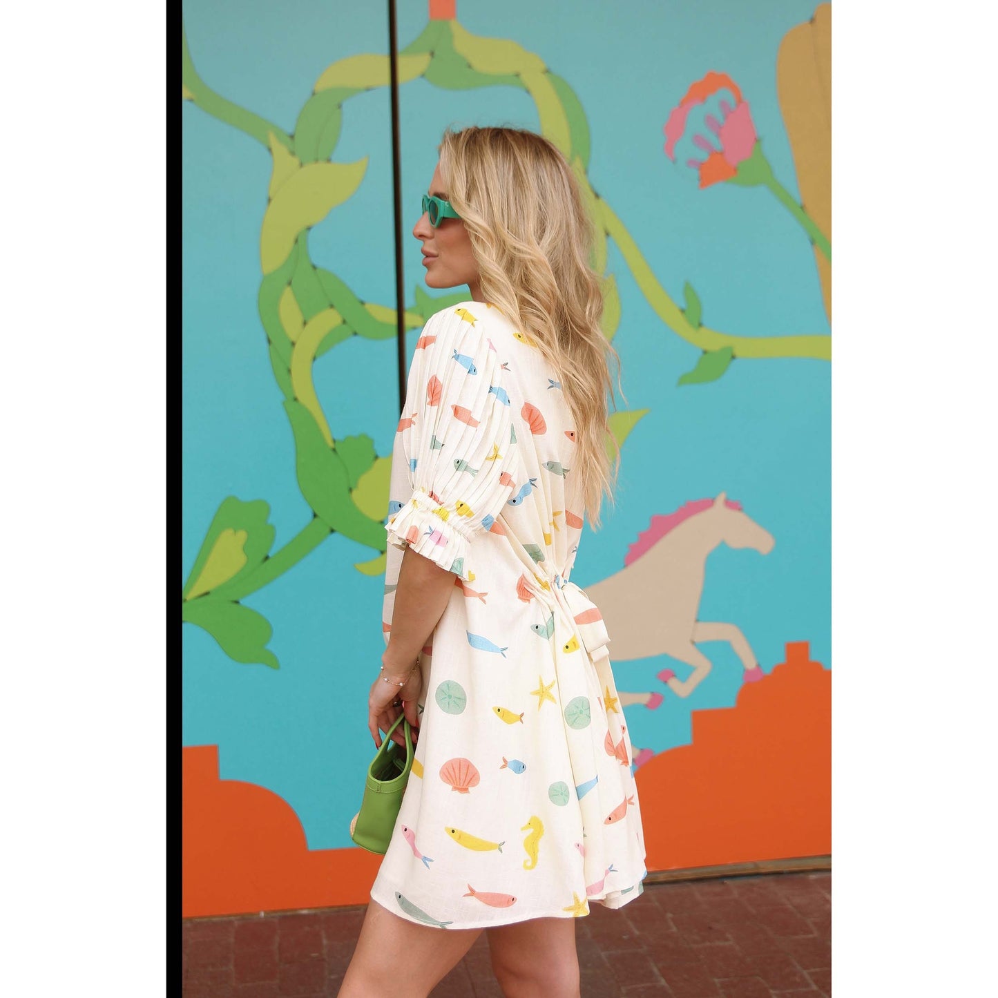 Karlie - Multi Fish Pleat Back Dress