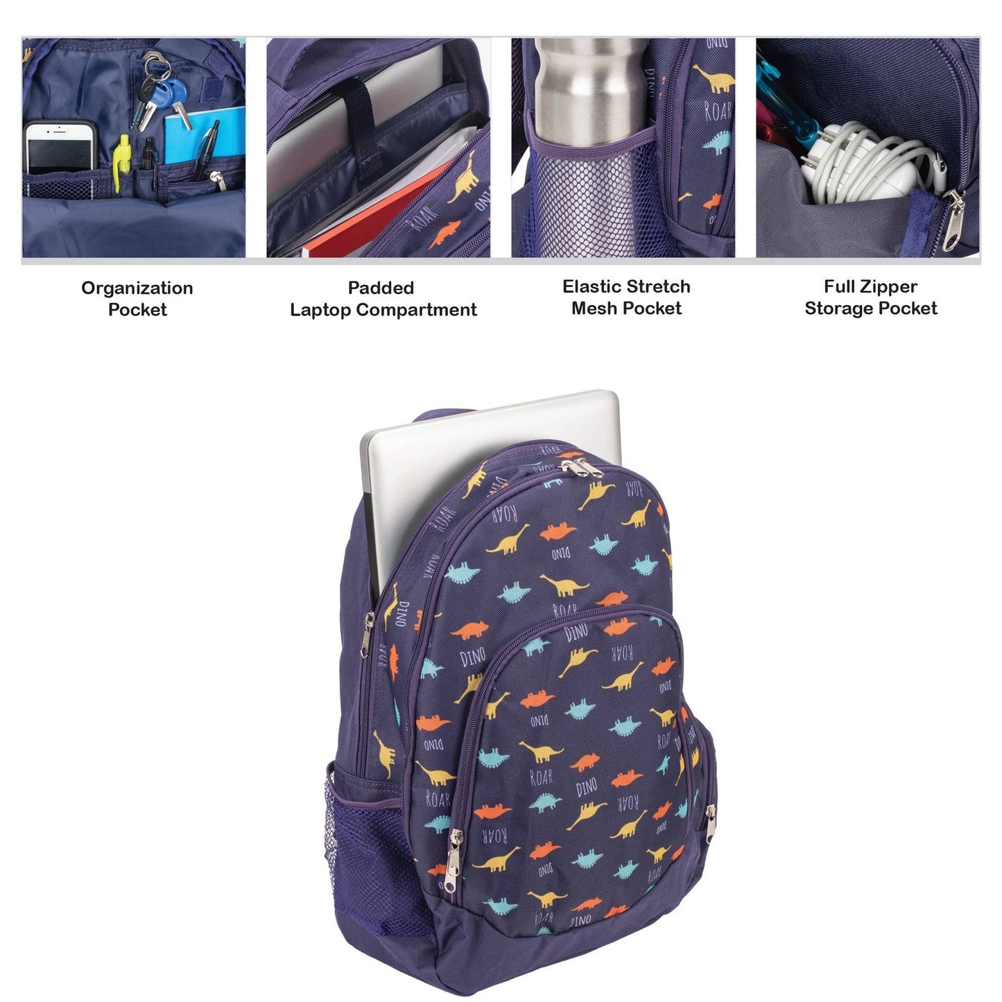 Dino Pattern Backpack & Lunchbag Set - SALE