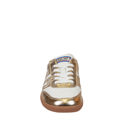 Back 70 - EASTER, Backless Sneakers - Metallic Gold