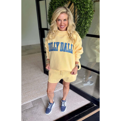 Butter Yellow Cozy Fleece Lounge Shorts