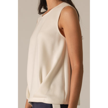 BYC - P. CILL Butter Modal, Sleeveless, Pintuck Detail Top 0773 - Ivory