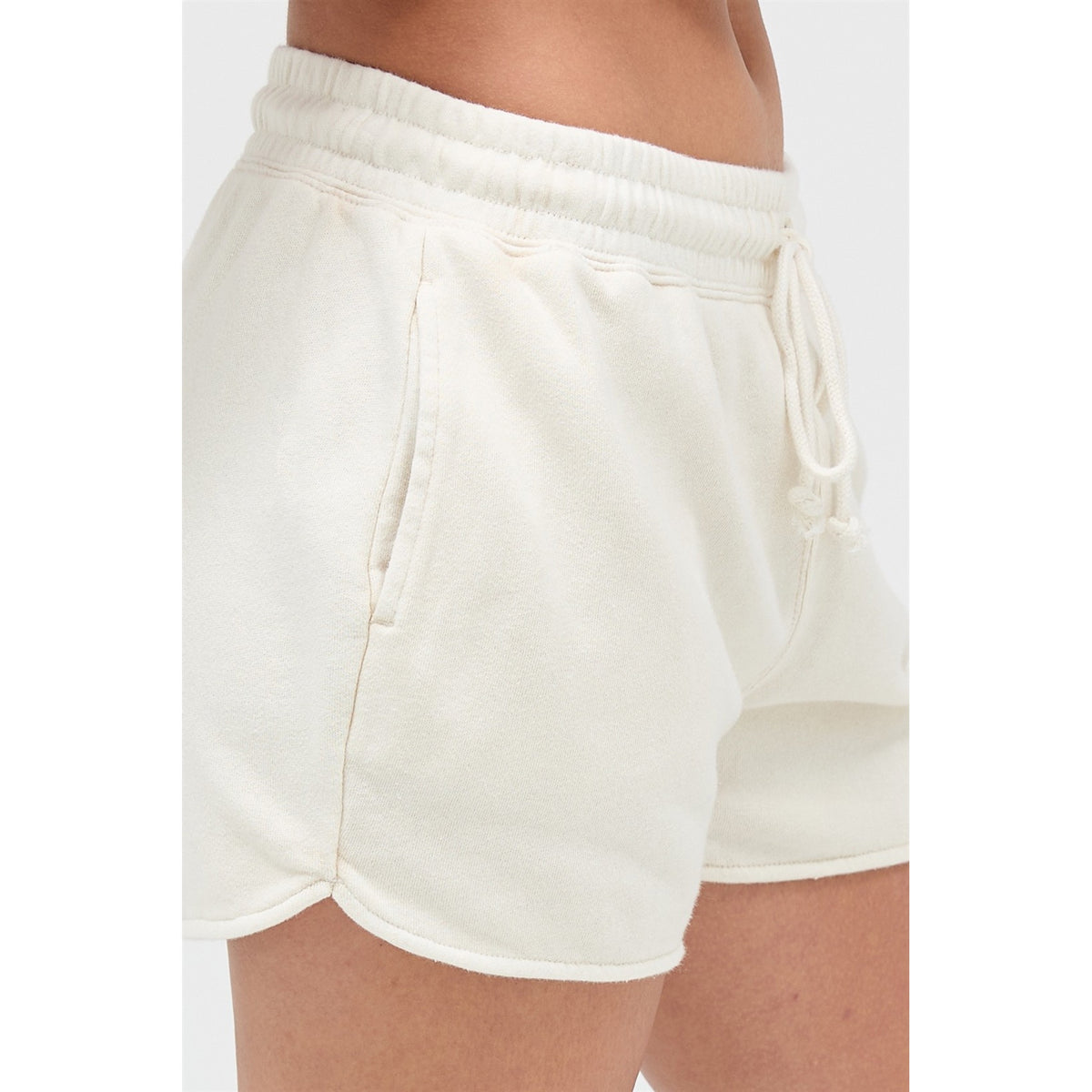 Alpaca Acid Wash Elastic Waist Shorts – Soft Lounge Drawstring Shorts 266