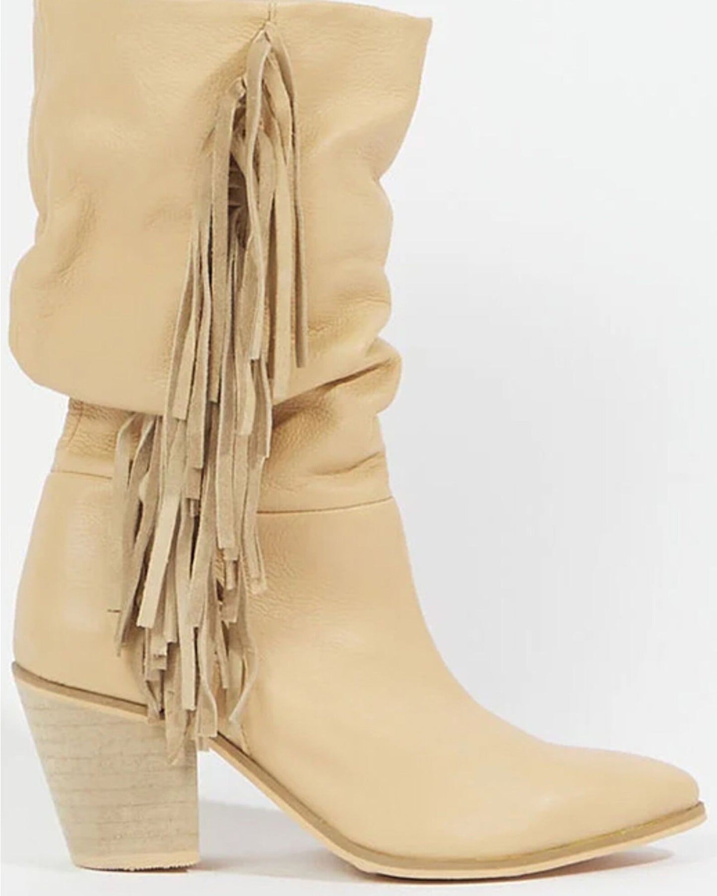 Matisse - Mid-Calf Western Inspired Boot - Natural -