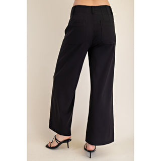 GM - Collette, Cropped, Wide Leg, Pants 7912 - Black