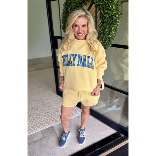 Butter Yellow Cozy Fleece Lounge Shorts