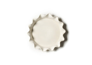 Coton Colors - Signature Ruffle, 8” Pie Dish - White.-*