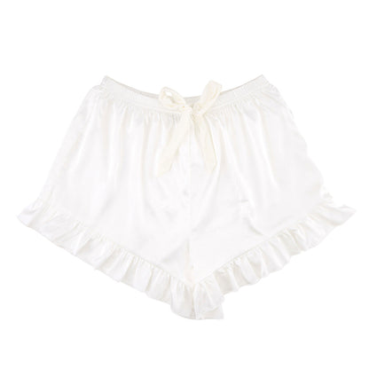 Bella -  Cami + Velvet Ruffled Short 0675 - White