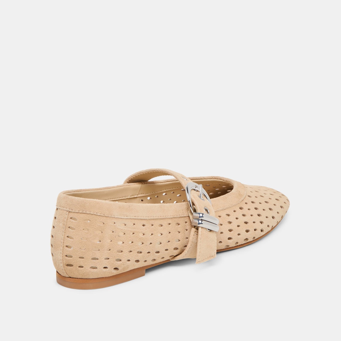 Dolce Vita MIKEL Perforated Suede Ballet Flats – Camel