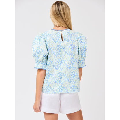Thea Top – Larkspur Fields Blue Floral - SALE was $58.95
